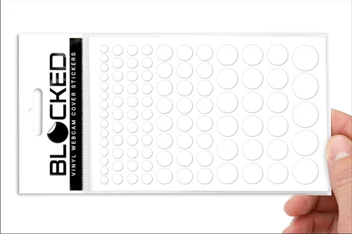 Vista 8 de Cubiertas de vinilo para cámara web/cámara apilables bloqueadas 57 adhesivos para cámara web reposicionables de baja adherencia 3 tamaños Pack