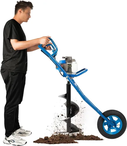 Vista 10 de Excavadora de agujeros para postes de 63CC de 2 tiempos, 3HP, a gas - Excavadora de agujeros para postes con barrena de tierra con diseño