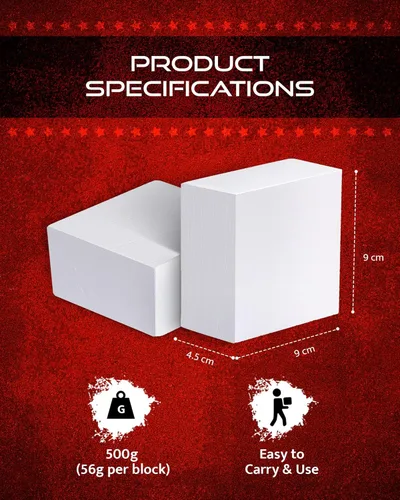 Vista 4 de WOD Nation Gym Chalk Blocks - Premium Sport Hand Chalk - Easy Grip, Moisture Absorbing, Athletic Block Gym Chalk for Gymnastics, Rock Climbing