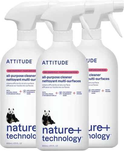 Vista 17 de ATTITUDE - Limpiador en aerosol multiusos, certificado por EWG, vegano, hecho con 94% de ingredientes a base de plantas, sin dejar marcas