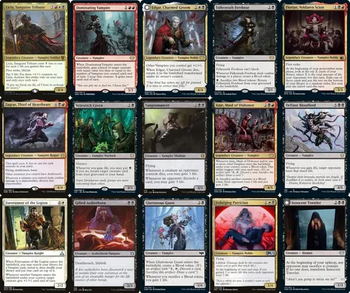 Vista 2 de Elite Mardu Vampire Commander Deck - Licia - Negro Rojo Blanco - EDH - 100 cartas - Magic The Gathering Deck - Muy fuerte