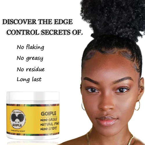 Vista 5 de Goiple Cera de control de bordes para mujer, agarre fuerte, no grasa, gel de peinado de cera de borde de 4 onzas para mujeres negras, sin