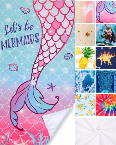 Vista 15 de LIVILAN Toalla de playa de olas del océano, 30" x 60" extra grande, microfibra ligera, suave, de secado rápido, sin arena, ideal para piscina, baño