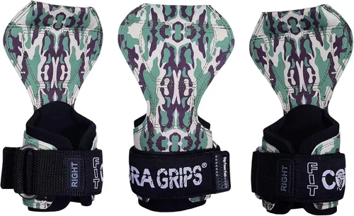 Vista 44 de Cobra Grips PRO Weight Lifting Gloves Heavy Duty Straps Alternative with Power Lifting Hooks Padded Wrist Support for Deadlifts & Bodybuilding