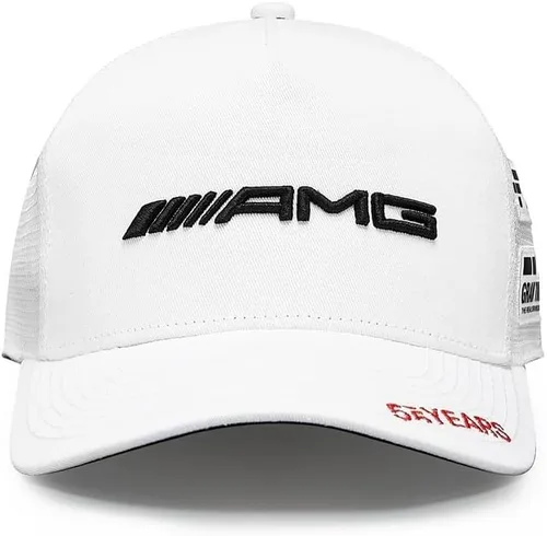 Vista 2 de Gorra de camionero para Mercedes Benz AMG Petronas F1 2022 Lewis Hamilton AMG 55 años (blanco), Blanco