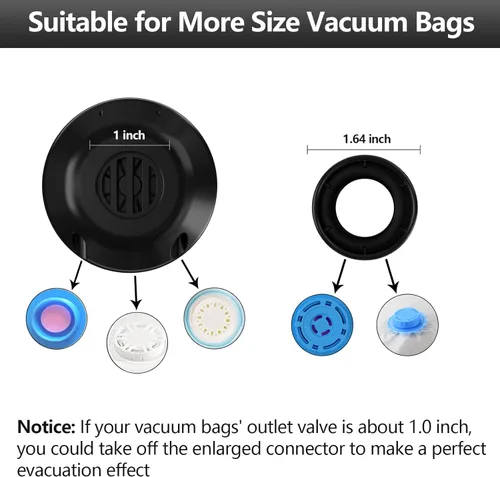 Vista 4 de Bomba Eléctrica para Bolsas de Almacenamiento al Vacío Bomba de Vacío de Viaje para Varias Bolsas de Sellado al Vacío Bomba de Aire Portátil Vacpack