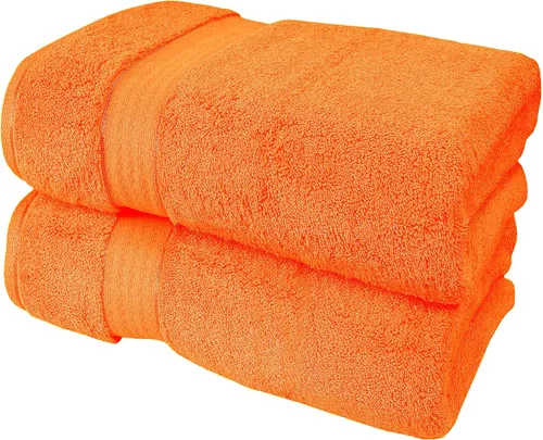 Vista 147 de GLAMBURG Sábana de baño de algodón extra grande premium de 700 GSM 35x70 - 100% algodón peinado - Calidad de hotel y spa de lujo - Duradera