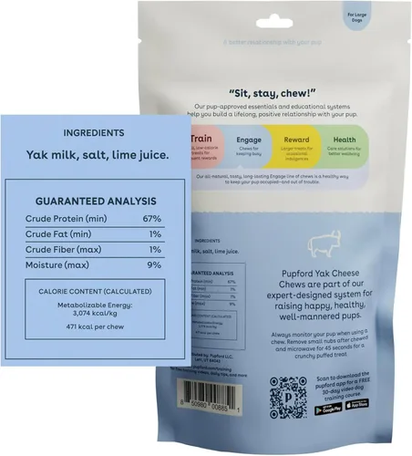 Vista 2 de Pupford Yak Cheese - Masticables para perros del Himalaya para masticadores agresivos Masticables duraderos y duraderos para dentición cachorros