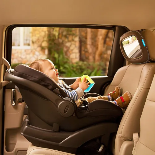 Vista 2 de BRICA Espejo de auto para seguridad del bebé, Clear Sight, Gris