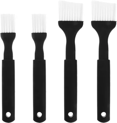 Tofficu Juego de 4 cepillos de repostería de cerdas de nailon, agarre cómodo para hornear, barbacoa, asar, apto para lavavajillas, incluye 2