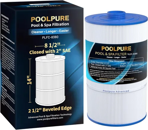POOLPURE Filtro de repuesto para Sundance 6540-501, PSD85-2002, Unicel C-8380, Filbur FC-2810, Excel Filters XLS-840, Aladdin 18007, Baleen