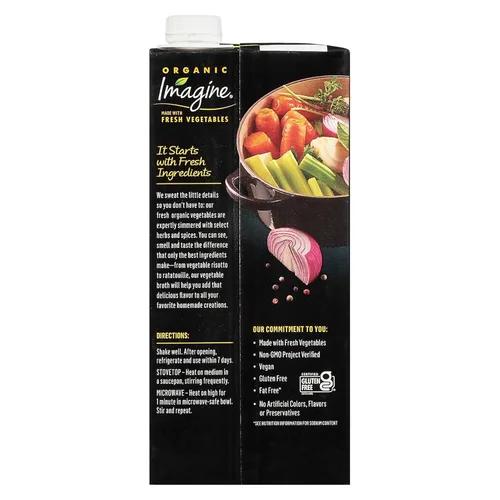 Vista 4 de Imagine Caldo de verduras orgánicas, 32 onzas líquidas (paquete de 6)