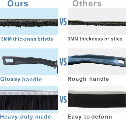 Vista 4 de Cepillo de limpieza de hendiduras de cerdas duras, cepillo de limpieza de huecos, cepillo de lechada para cocina, baño, bañeras