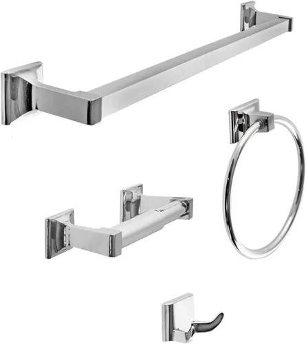 Vista 11 de SENTO - Juego de accesorios de baño clásicos para bodega, juego de accesorios de baño de metal resistente para montaje en pared, incluye gancho
