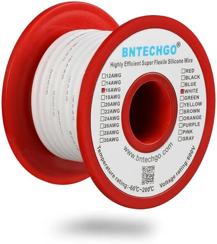 Vista 11 de BNTECHGO Alambre de silicona de calibre 16 rojo y negro cada 25 pies 2 Alambre de silicona calibre 16 rojo y negro