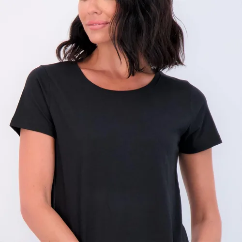 Vista 3 de Paquete de 4 camisetas de algodón de manga corta con cuello redondo para mujer (disponible en tallas grandes)