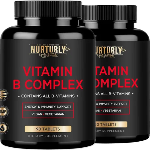 Vista 8 de Complejo de vitamina B con vitamina C - Contiene todas las vitaminas B esenciales - B1, B2, B3, B5, B6, B7, B9, B12 y biotina - Súper complejo