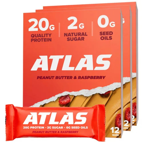 Vista 11 de Atlas Bar - Barra de proteína natural Keto / Paleo / baja en carbohidratos