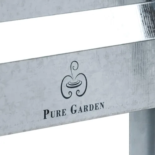 Vista 4 de Pure Garden Kit de cama de jardín elevada y soporte para plantas con hierro galvanizado ajustable para cultivar flores, verduras, hierbas, 23.5