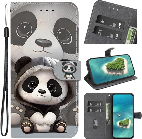Vista 15 de Flip Leather Wallet Phone Cases for Motorola Moto E7 Power Case with Card Slot Leather Crystal Patterned Painted Leather Cover (SJ-31)