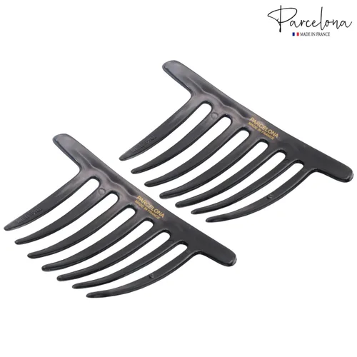 Vista 5 de Parcelona French Twist - Juego de 2 peines de celuloide de 4 pulgadas (4.0 in), flexibles, duraderos, antideslizantes, accesorios para el cabello