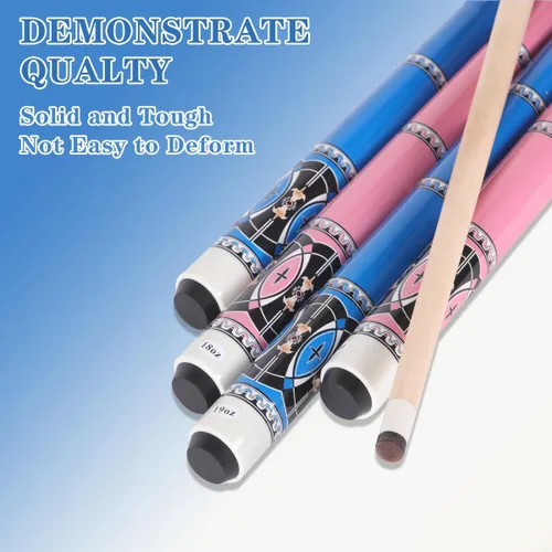 Vista 6 de 48 Inch Maple Cue Stick, Short Pool Cue Stick for Beginners, Canadian Maple Billiard Cues for Limited Spaces, 48 inch Junior Size Cue with Premium