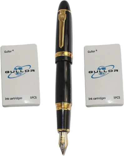 Vista 2 de Gullor Pluma estilográfica Jinhao 159 con estuche original y cartucho de tinta de 5 colores - Negro Negro-Pluma estilográfica con tinta