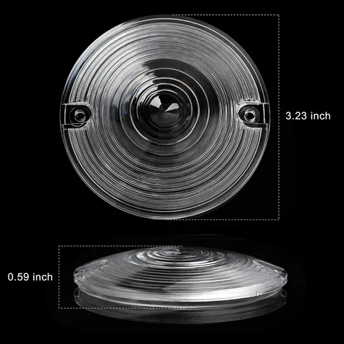 Vista 3 de NTHREEAUTO 4 piezas de cubierta de lente de señal de giro plana transparente de 3 1/4 pulgadas compatible con Harley Electra Glide Road King Softail