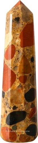 Vista 72 de Amazing Gemstone Torres de cristal de pirita, obelisco de punta de cristal curativo natural para curación de reiki y rejilla de cristal