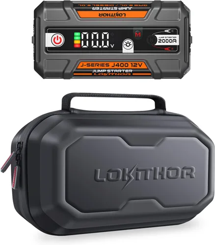 LOKITHOR J400O 2000A Jump Starter 12V Car Battery Booster Pack and J-Series Bag EVA Protection Case for J400/J401/J401X/J402 Lokithor Jump Starter