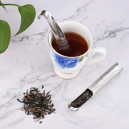 Vista 2 de Tea Infuser for Loose Tea, 2 PCS 304 Stainless Steel Tea Strainer, Tea Diffuser, Extra Fine Mesh Steeper to Steep Loose Leaf Tea Herbal Tea Coffee