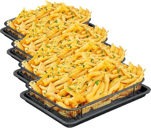 Vista 9 de Bakken Swiss - Bandeja para freidora de aire con malla elevada, ideal para horno, para hornear y alimentos crujientes, apta para lavavajillas, sin