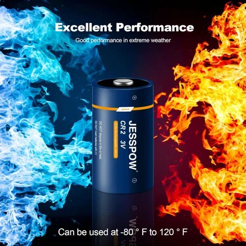 Vista 3 de JESSPOW Baterías de litio CR2 3V no recargables, batería CR2 para telémetro de golf, sistemas de alarma, sensor de movimiento, detector de humo