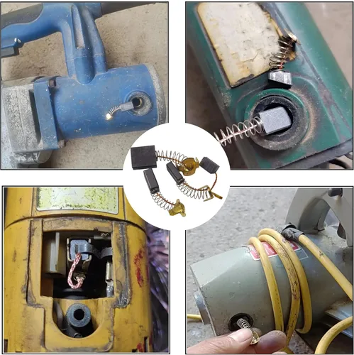 Vista 5 de 20 cepillos de carbón de motor eléctrico 10 tamaños diferentes para repuesto reparación herramienta eléctrica pieza