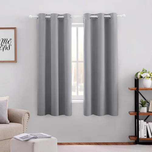 Vista 81 de HOMEIDEAS – Cortinas opacas de 52 x 84 pulgadas de largo, 2 paneles de cortinas para oscurecer la habitación, térmicas, insonorizadas, con ojales