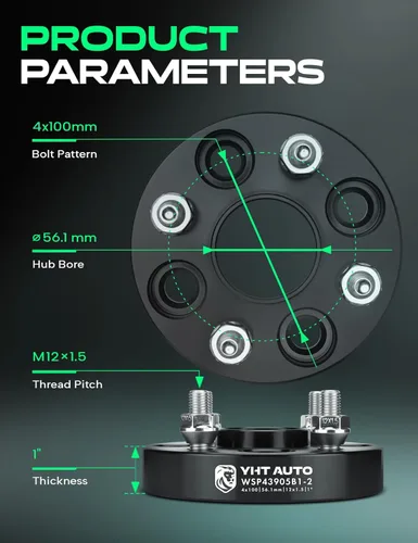 Vista 4 de YHTAUTO Espaciadores de rueda centrados en buje 4X100mm de 1 pulgada, compatibles con modelos Honda, Acura, Kia, Mini y Mitsubishi, Integra, CRX