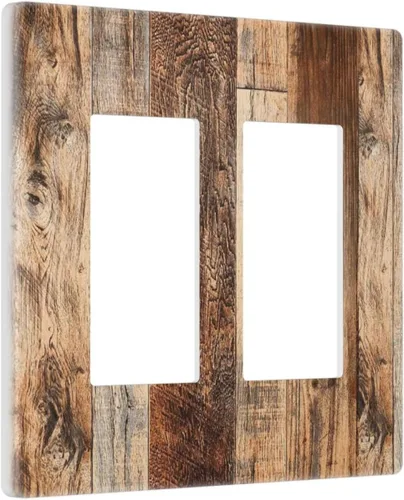 Vista 90 de Placa de Interruptor de Luz de Palanca Única Abstracta en Negro, Blanco y Gris, Cubierta de Tomacorriente, Placa de Pared Decorativa de Un