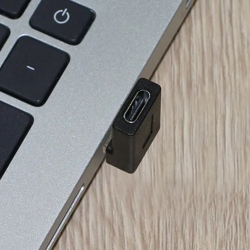 Vista 8 de Herfair Adaptador USB C a A de 90 grados, paquete de 2 unidades de ángulo recto USB3.2 Tipo-C hembra a un macho convertidor vertical de puerto USB