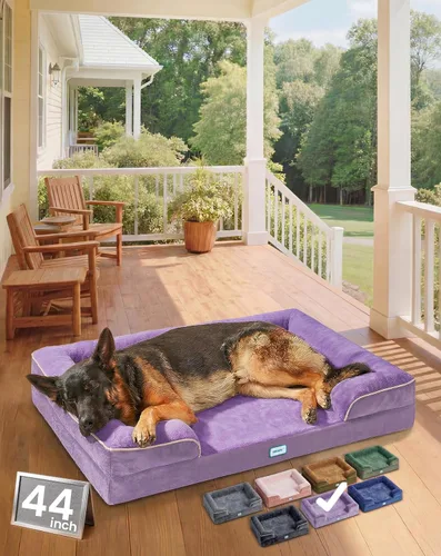 Vista 15 de OhGeni Cama ortopédica para perros y gatos, sofá para mascotas de tamaño pequeño con espuma viscoelástica, lavable a máquina, funda extraíble