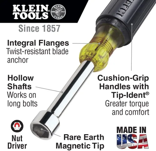 Vista 3 de Klein Tools Juego de destornilladores magnéticos y métricos (13 piezas)