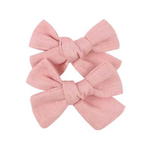 Vista 8 de Pinzas para el cabello de lino marrón de 3.2 pulgadas para niñas, pinzas de cocodrilo, accesorios para el cabello para niñas pequeñas, niños