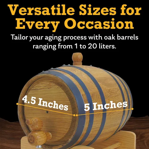 Vista 3 de Red Head Barrels Barril de whisky grabado personalizado, barril de roble blanco americano envejecido y carbonizado de 1 litro para etiquetas