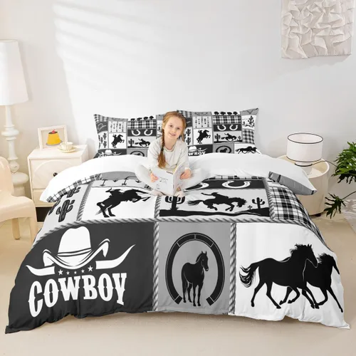 Vista 29 de Manfei Juego de ropa de cama geométrica azteca para niñas, tamaño individual, juego de funda de edredón étnica tribal del suroeste, funda de edredón