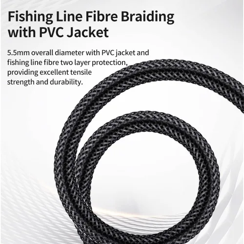 Vista 6 de Cable XLR de 3.3 pies/3.3 ft de micrófono de 3 pines hembra a macho, cable blindado equilibrado, trenzado de fibra con cable de micrófono de cobre