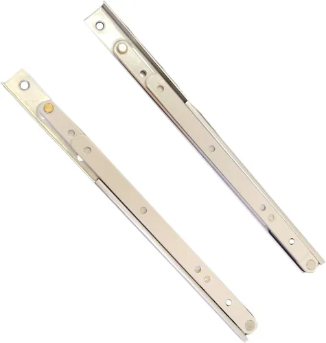Vista 7 de 1 par de bisagras abatibles para ventana, acabado de acero inoxidable de 10 pulgadas ajustables/2 unidades de bisagras ocultas estándar