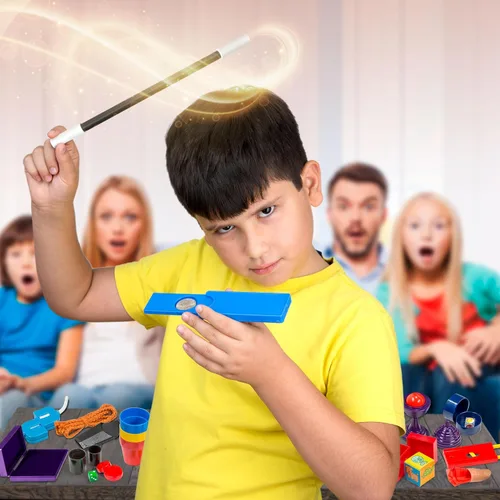 Vista 6 de Kit grande de trucos de magia para niños. Haz cientos de los trucos emocionantes de la actualidad. DVD explicatorio incluido, versión español