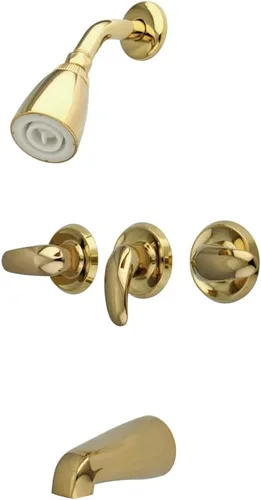 Vista 5 de Kingston Brass KB6238LL Legacy - Grifo de bañera y ducha, níquel cepillado, alcance de boquilla de 5 pulgadas