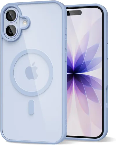 Vista 139 de oakxco Funda magnética transparente compatible con Magsafe, delgada, transparente, no amarillea, híbrida de silicona suave y cubierta protectora