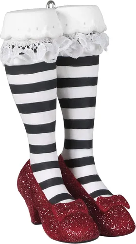 Vista 7 de Hallmark Keepsake Adorno de Navidad 2021, El Mago de Oz Bruja Malvada del Oeste y Dorothy ¡Dame esas pantuflas!