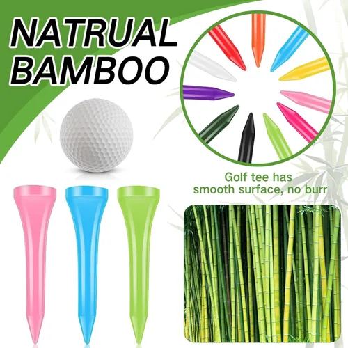 Vista 4 de Mudder Paquete de 600 camisetas de golf de madera a granel de madera multicolor para hombres, accesorios de pelotas